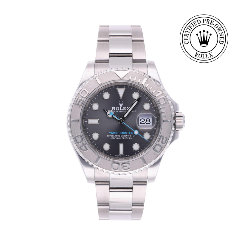 Rolex Certified Pre-owned Yacht-Master M116622-0003 front on white background