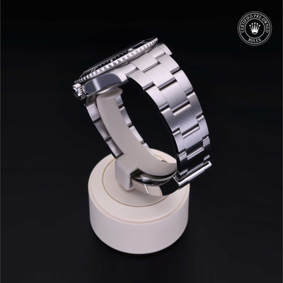 Rolex Certified Pre-owned Submariner Non Date M124060-0001 front on black background