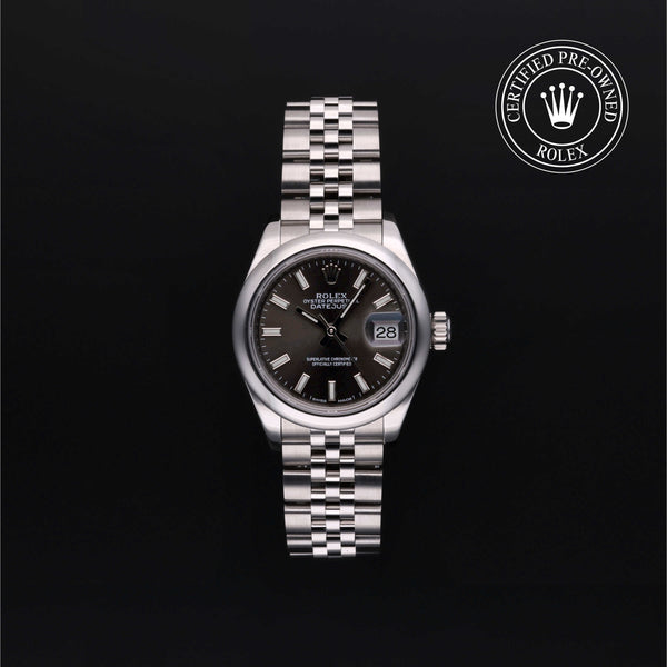 Rolex Certified Pre-owned Lady Datejust M279160-0009 front on black background