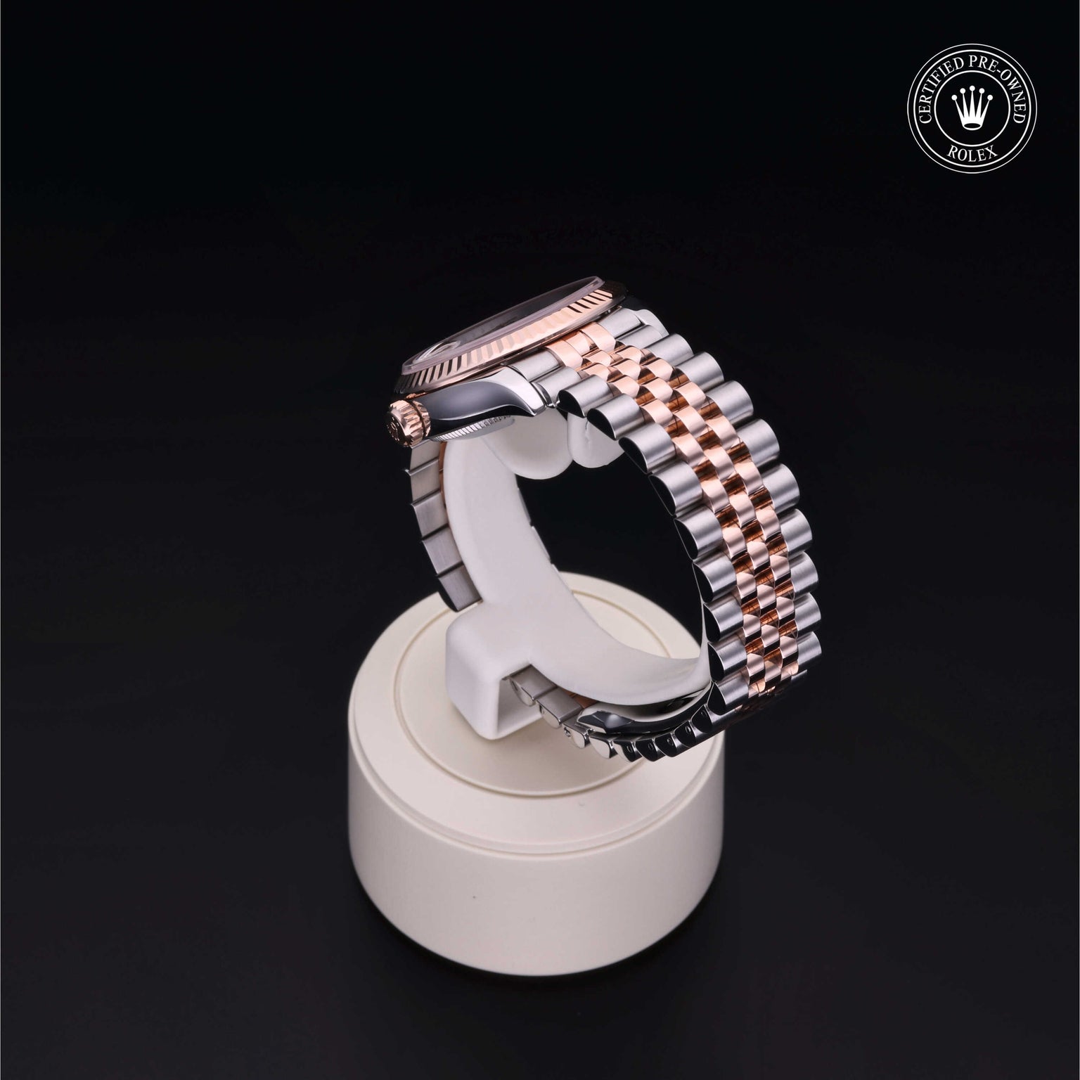 Rolex Certified Pre-owned Lady Datejust M278271-0030 front on black background