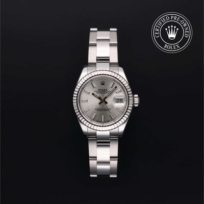 Rolex Certified Pre-owned Lady Datejust M279174-0006 front on black background