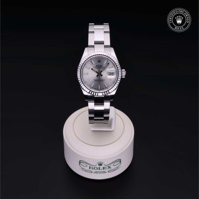 Rolex Certified Pre-owned Lady Datejust M279174-0006 front on black background