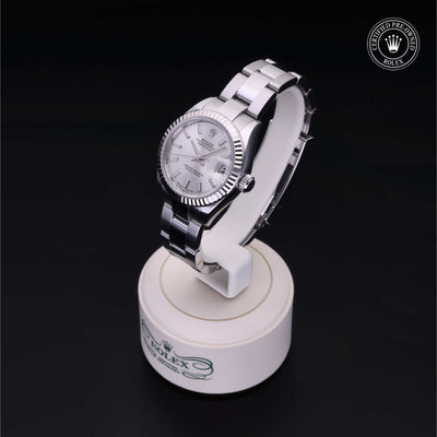 Rolex Certified Pre-owned Lady Datejust M279174-0006 front on black background