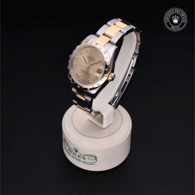 Rolex Certified Pre-owned Lady Datejust M178343-0005 front on black background