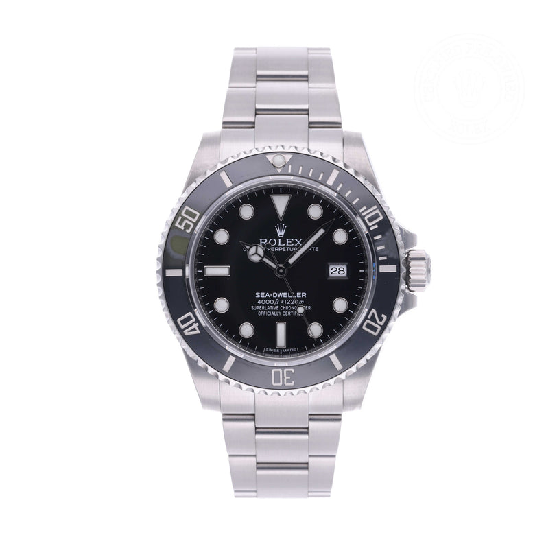 Rolex Certified Pre-owned Sea-Dweller M116600-0003 front on white background