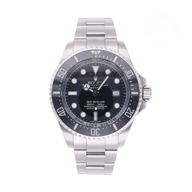 Rolex Certified Pre-owned Sea-Dweller M116660-0001 front on white background