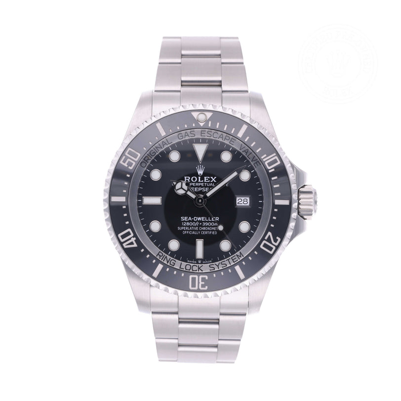 Rolex Certified Pre-owned Sea-Dweller M126660-0001 front on white background