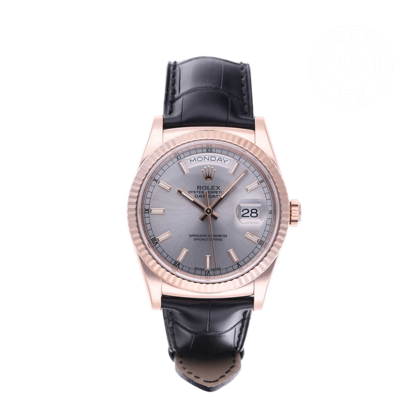 Rolex Certified Pre-owned Day-date M118135-0005 front on white background