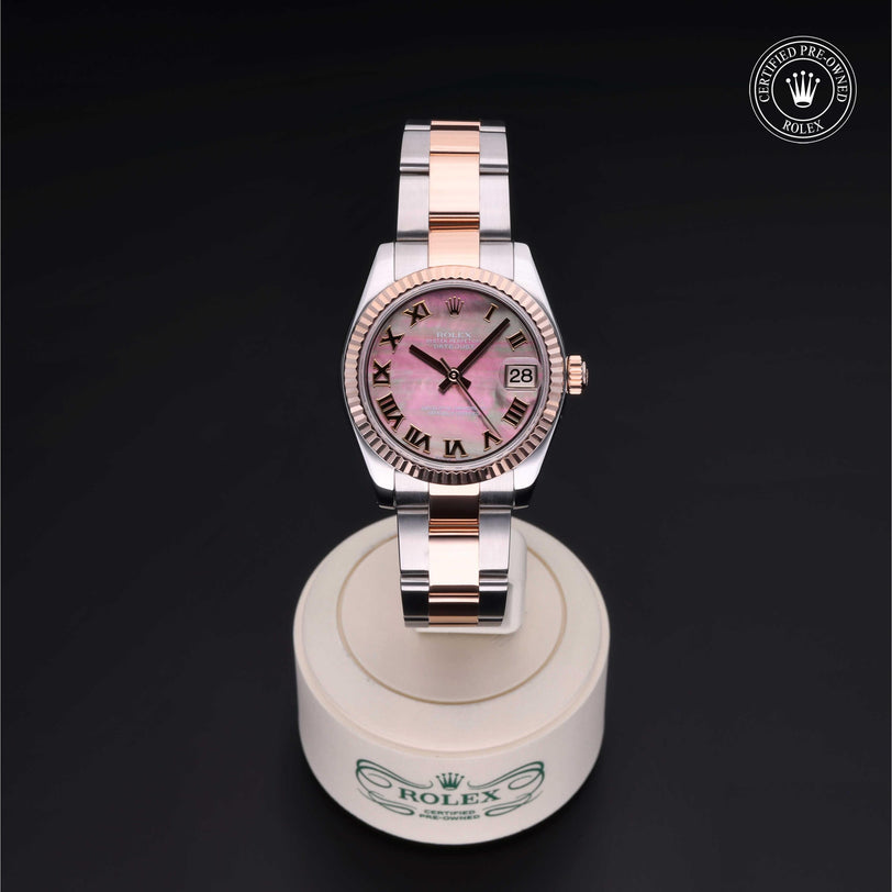Rolex CPO Lady Datejust M178271 front on white background