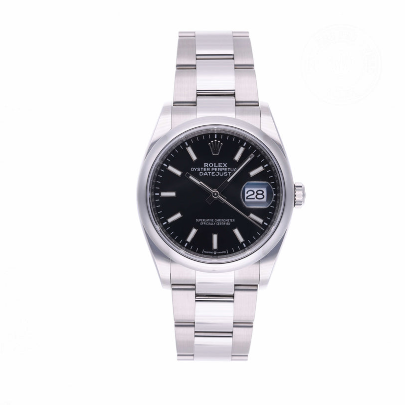 Rolex Certified Pre-owned Datejust M126200-0004 front on white background
