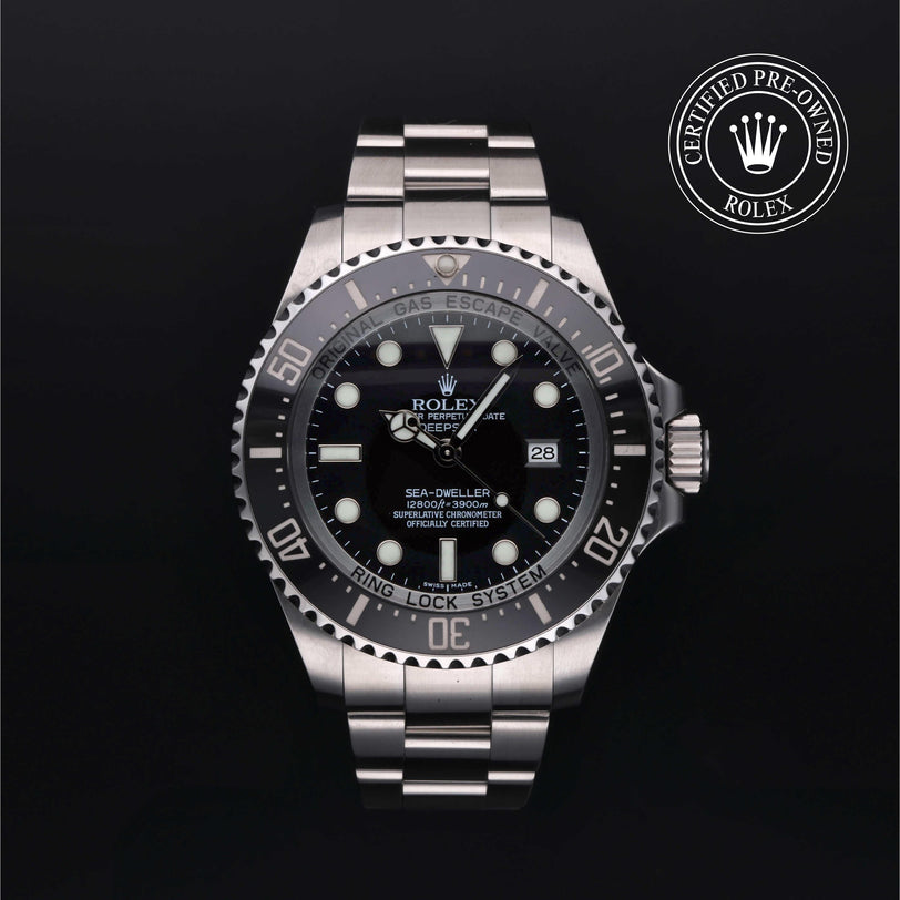 Rolex CPO Sea-Dweller M116660 front on white background