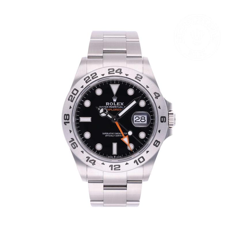 Rolex Certified Pre-owned Explorer M226570-0002 front on white background