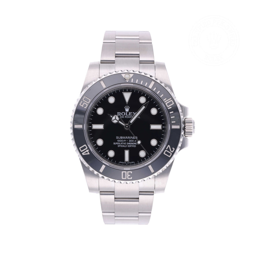 Rolex Certified Pre-owned Submariner M114060-0002 front on white background