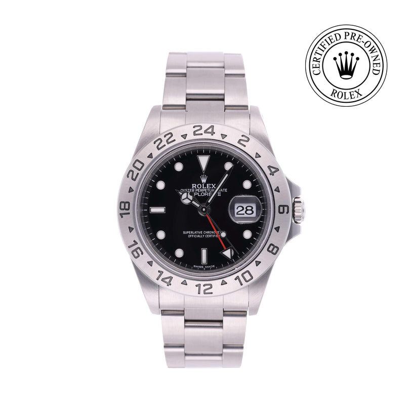 Rolex Certified Pre-owned Explorer M16570-0005 front on white background