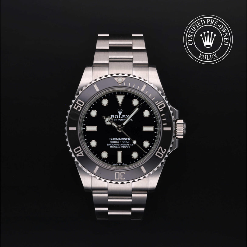 Rolex CPO Submariner M124060 front on white background