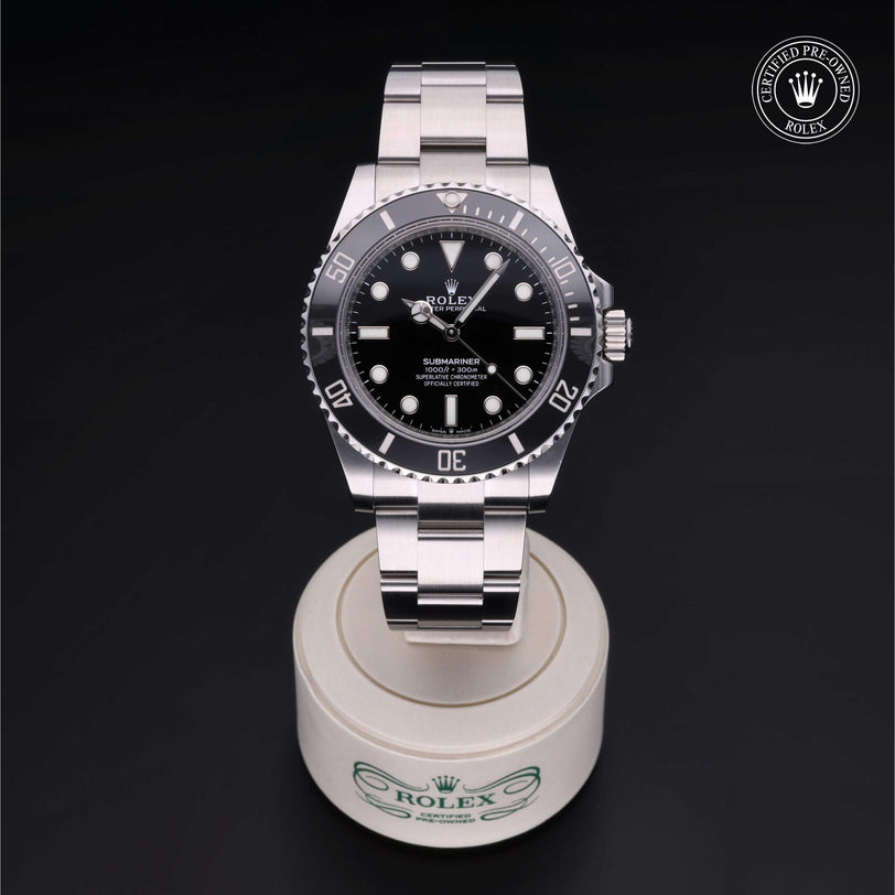 Rolex CPO Submariner M124060 front on white background