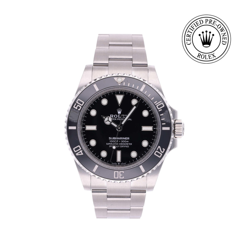 Rolex CPO Submariner M124060 front on white background