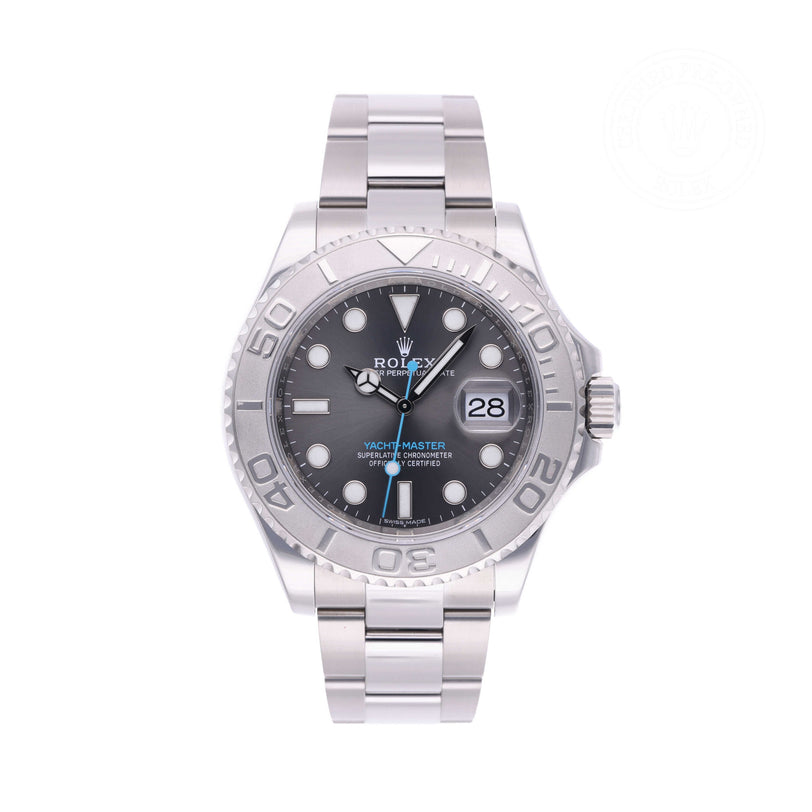 Rolex Certified Pre-owned Yacht-Master M116622-0003 front on white background