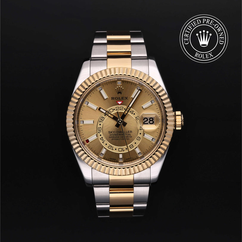 Rolex CPO Sky-Dweller M326933 front on white background