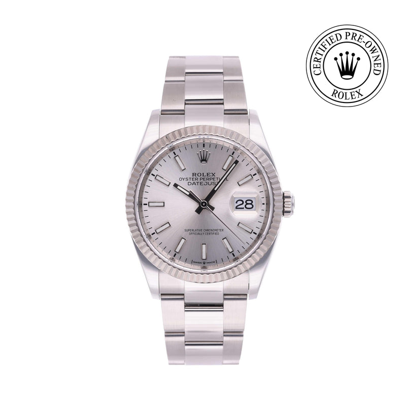 Rolex CPO Datejust M126234 front on white background