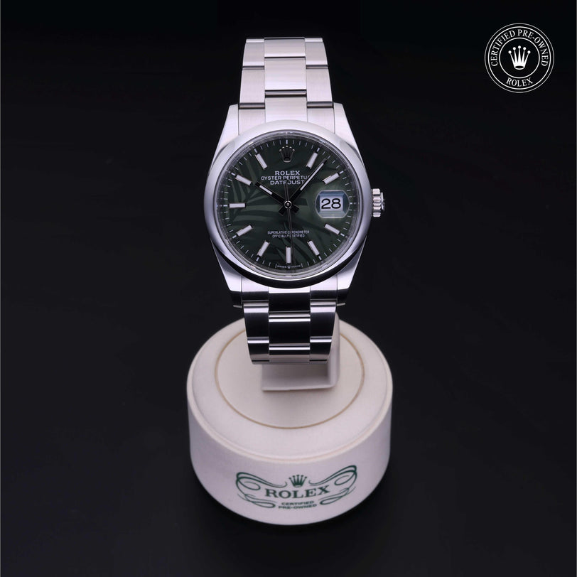 Rolex CPO Datejust M126200 front on white background