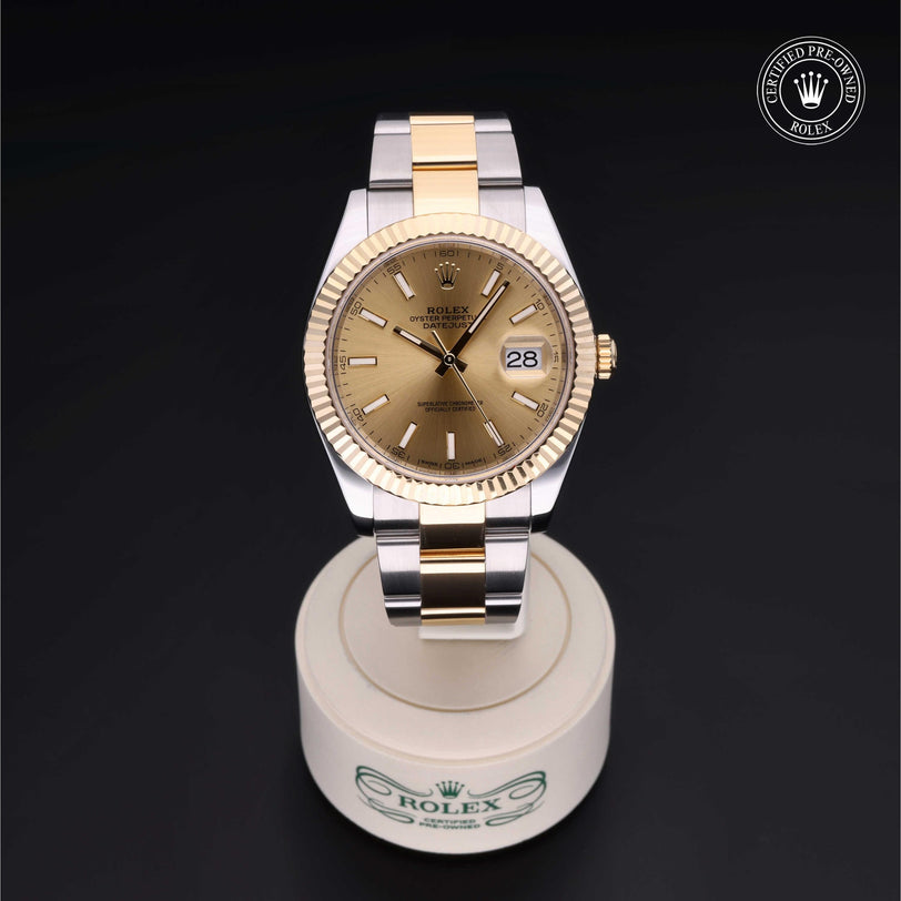 Rolex CPO Datejust M126333 front on white background