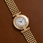Cartier Ladies Dress Watch featuring Roman numerals on a brown leather strap.