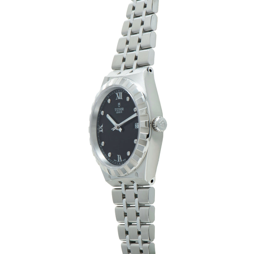 Royal | 38mm, Steel, Black Dial