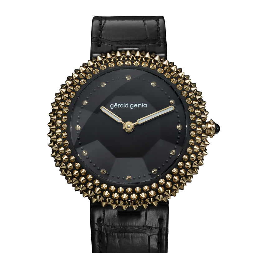 Gentissima Oursin 36 Black Titanium | 36mm, DLC coated grade 5 titanium and yellow gold, Women's Watch