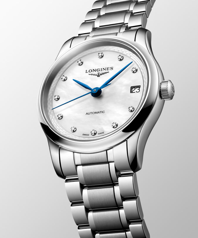 Master | 34mm, Stainless Steel, White mother-of-pearl Dial, Womens Watch