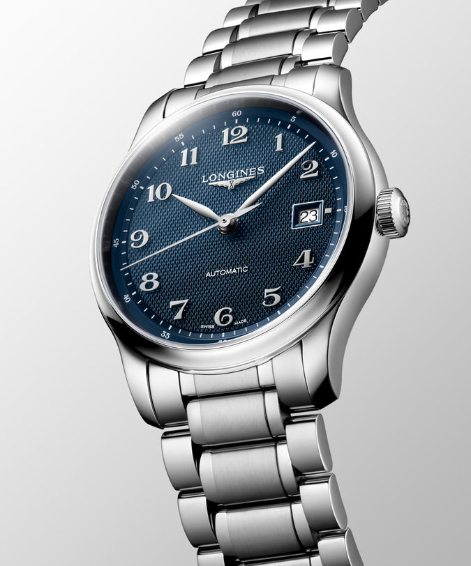 Master | 39mm, Stainless Steel, Blue "barleycorn" Dial, Mens Watch