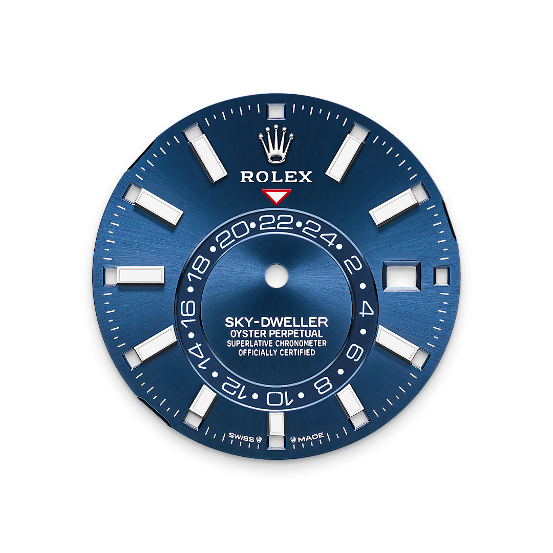 Bright blue dial