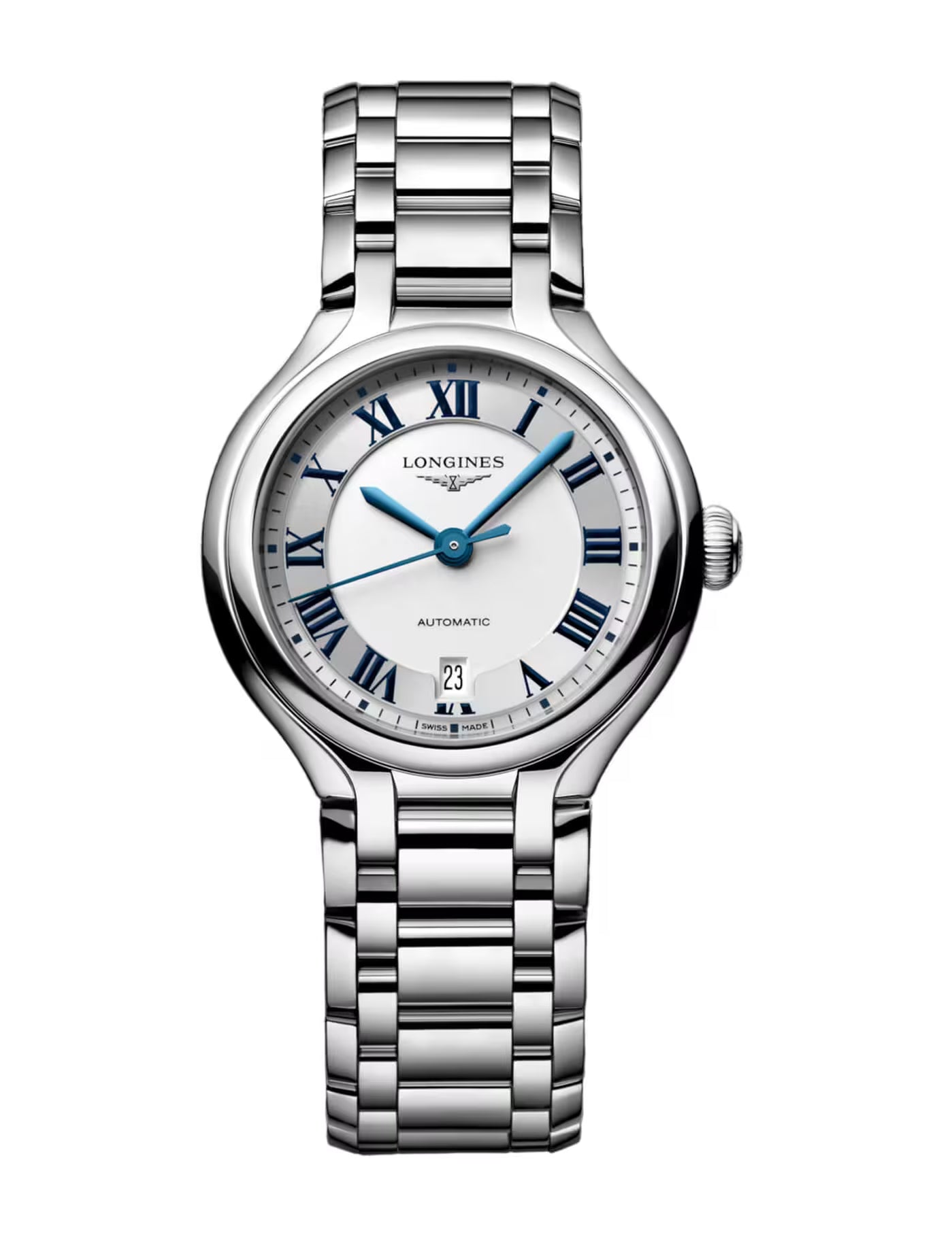 PrimaLuna | 30mm, Stainless Steel, White Dial, Womens Watch