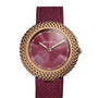 Gentissima Oursin 36 Burgundy | 36mm, Glass-blasted rose gold 4N, Women's Watch