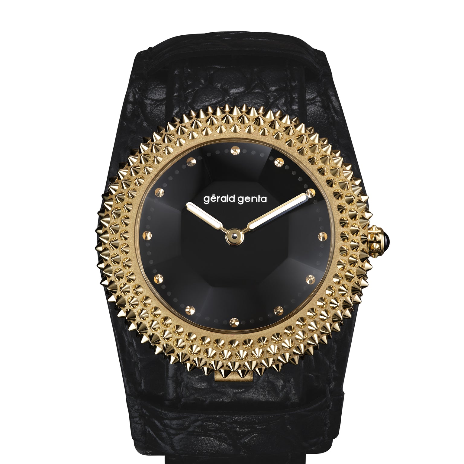 Gentissima Oursin 36 Black Onyx | 36mm, Glass-blasted yellow gold 3N, Women's Watch