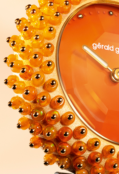 Gentissima Oursin 36 Fire Opal | 36mm, Glass-blasted yellow gold 3N, Women's Watch
