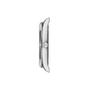 Silver hairbrush on a white background