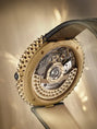 Gentissima Oursin 36 Black Onyx | 36mm, Glass-blasted yellow gold 3N, Women's Watch
