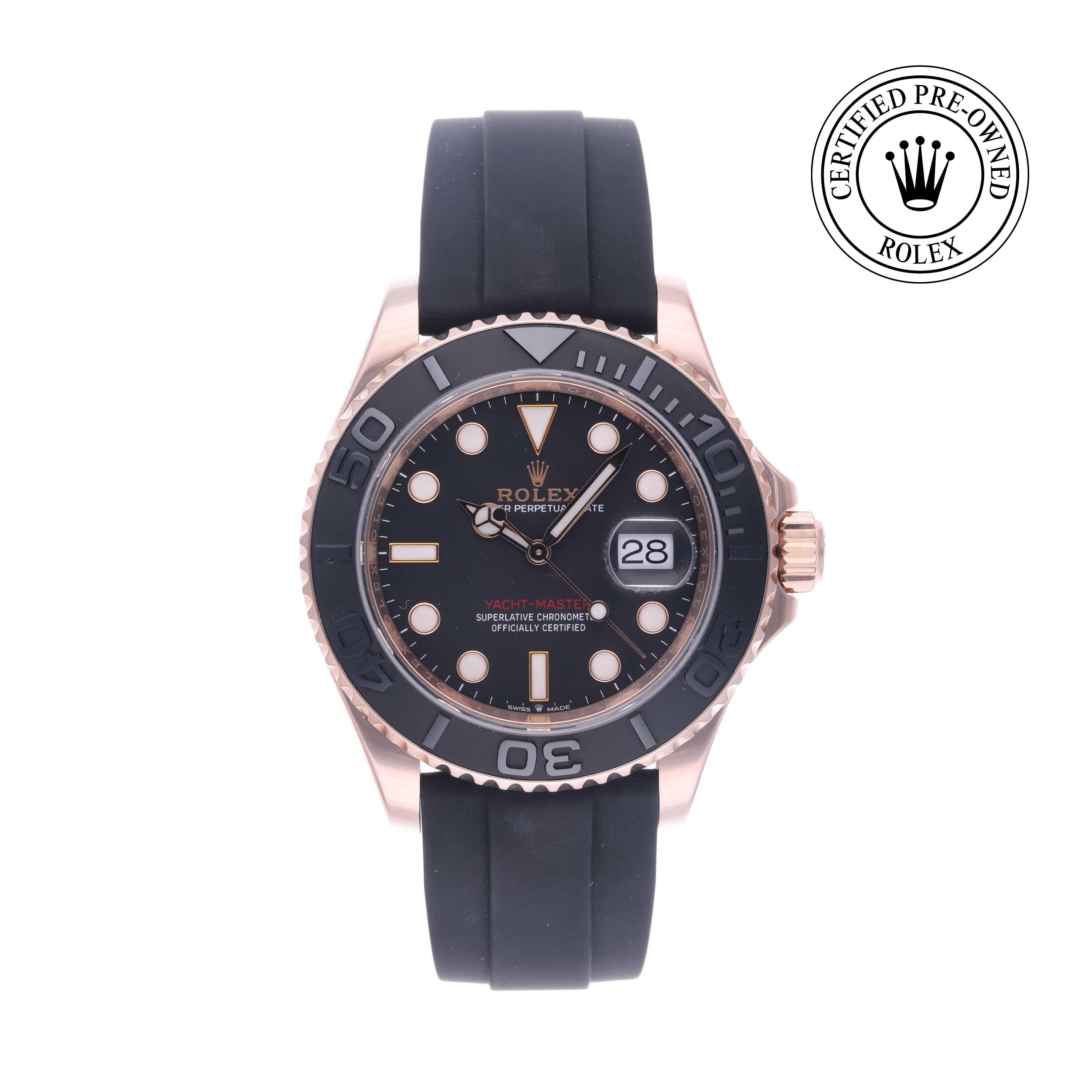 Rolex Certified Pre-owned Yacht-Master M126655-0002 front on white background