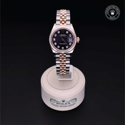 Rolex Certified Pre-owned Lady Datejust M279171-0015 front on black background