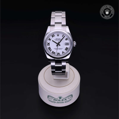 Rolex Certified Pre-owned Lady Datejust M178240-0031 front on black background