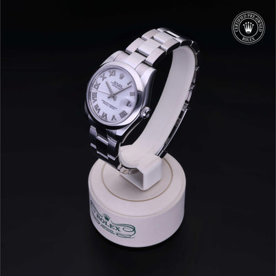 Rolex Certified Pre-owned Lady Datejust M178240-0031 front on black background