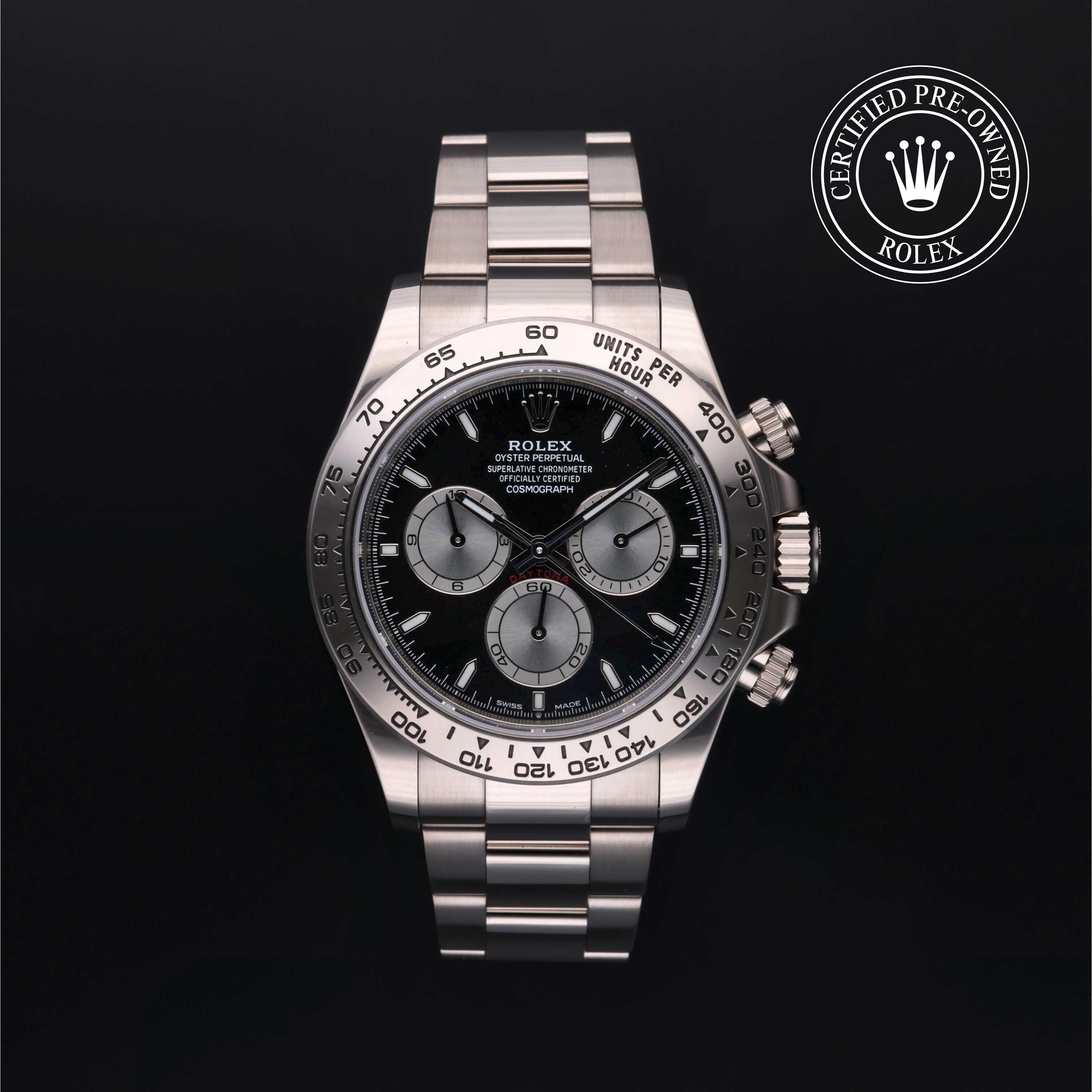Rolex Certified Pre-owned Daytona M126509-0001 front on black background