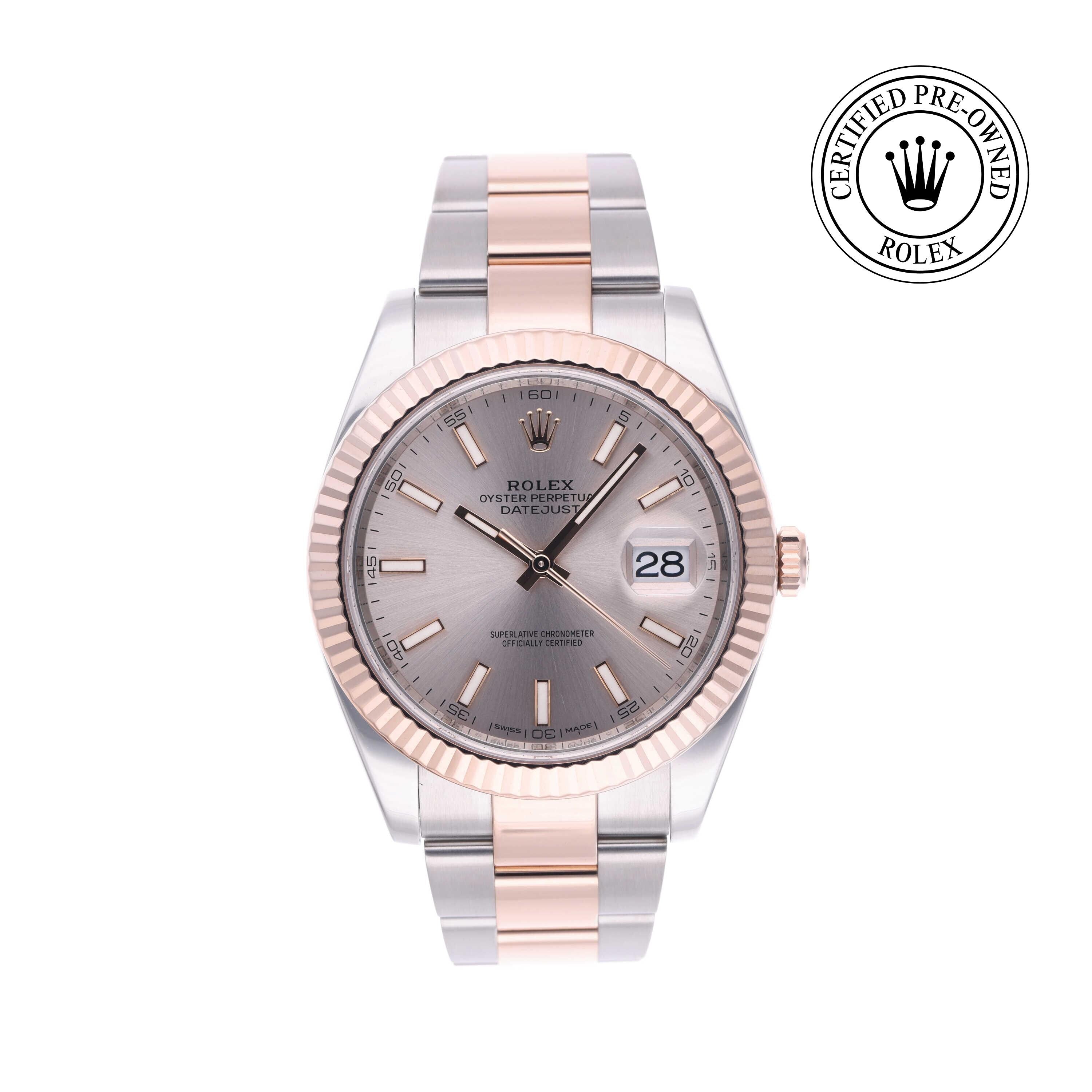 Rolex Certified Pre-owned Datejust M126331-0010 front on white background