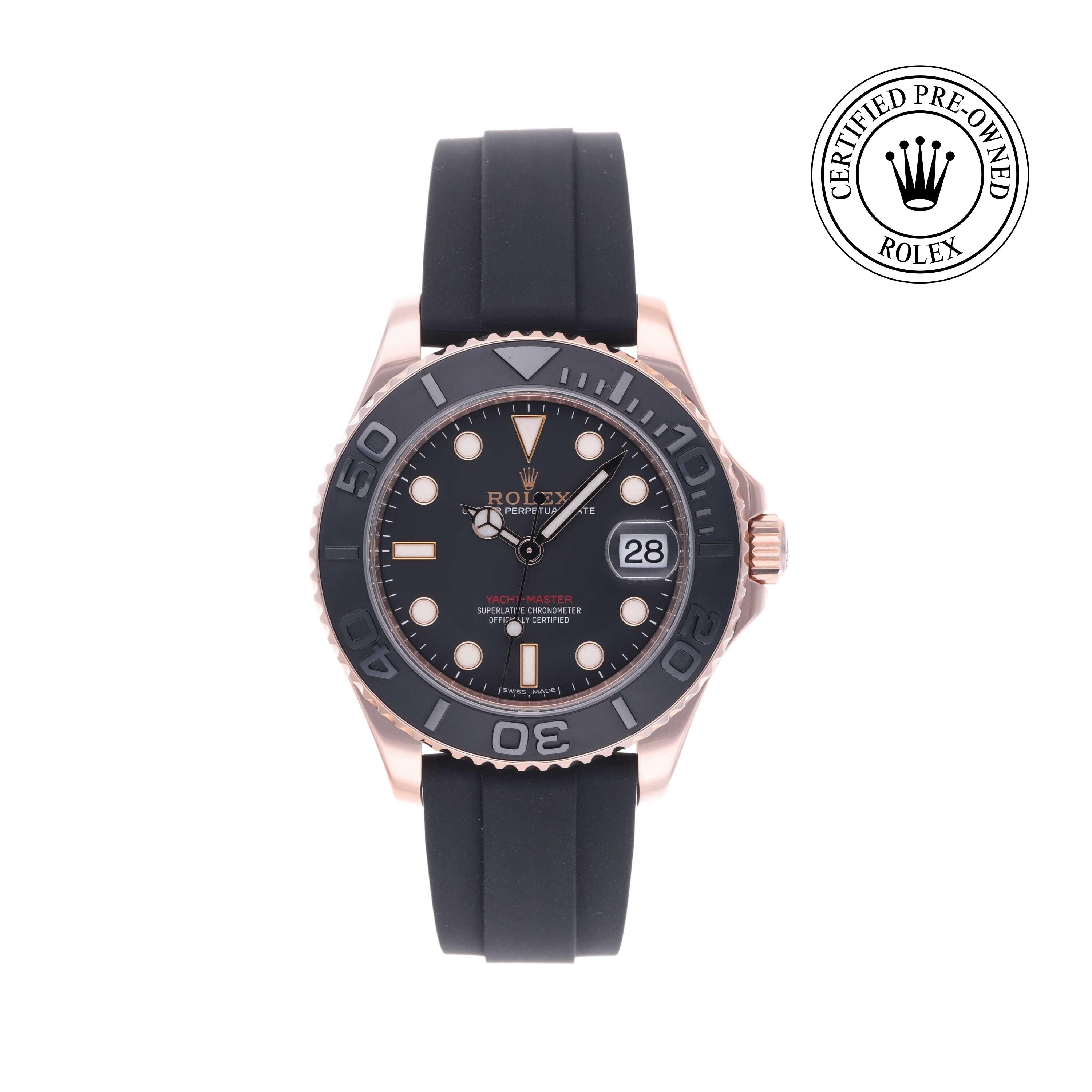 Rolex Certified Pre-owned Yacht-Master M268655-0002 front on white background