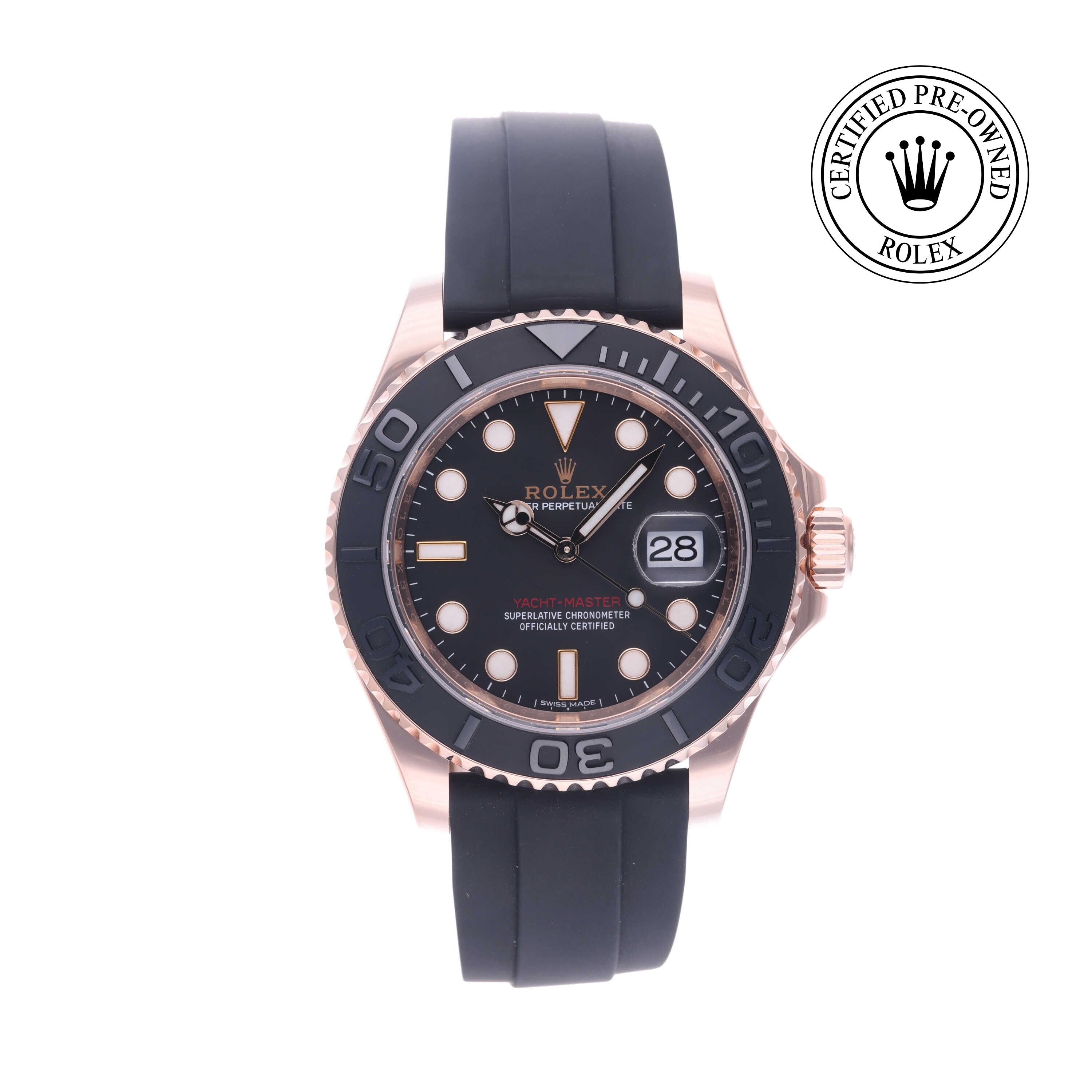 Rolex Certified Pre-owned Yacht-Master M116655-0001 front on white background