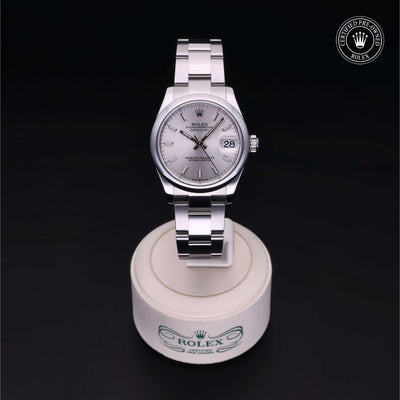 Rolex Certified Pre-owned Lady Datejust M278240-0005 front on black background
