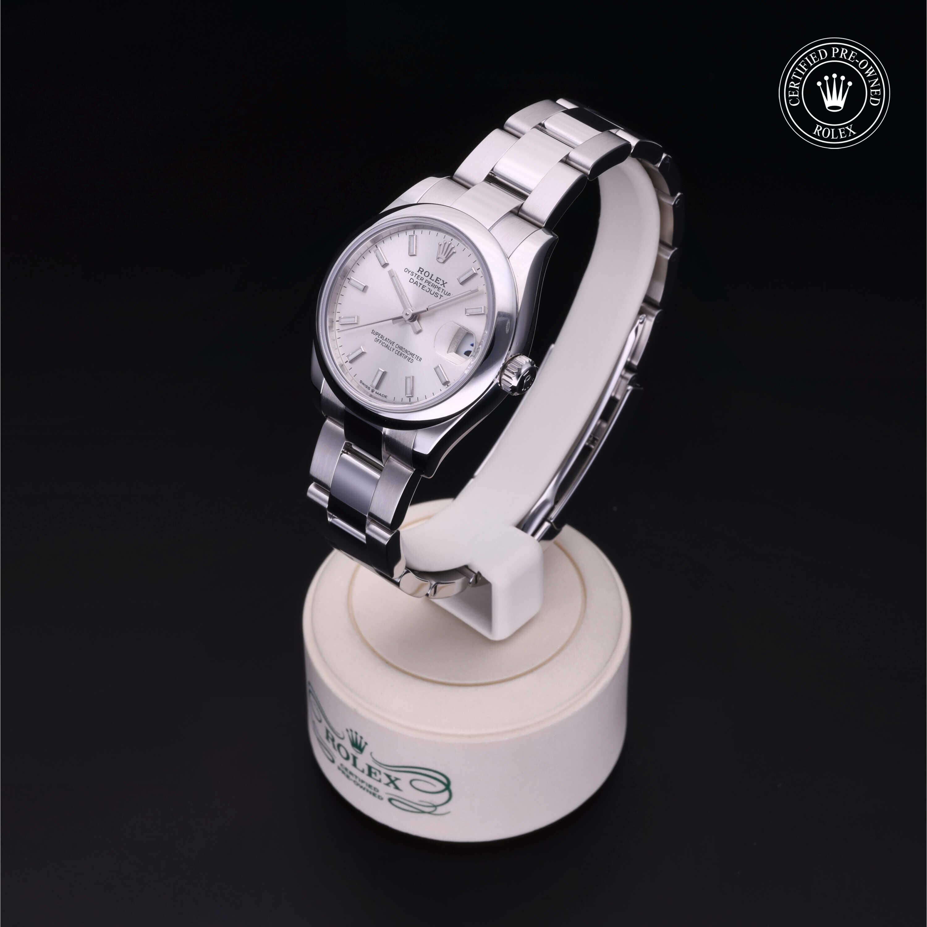Rolex Certified Pre-owned Lady Datejust M278240-0005 front on black background