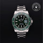 Rolex Certified Pre-owned Submariner M116610LV-0002 front on black background
