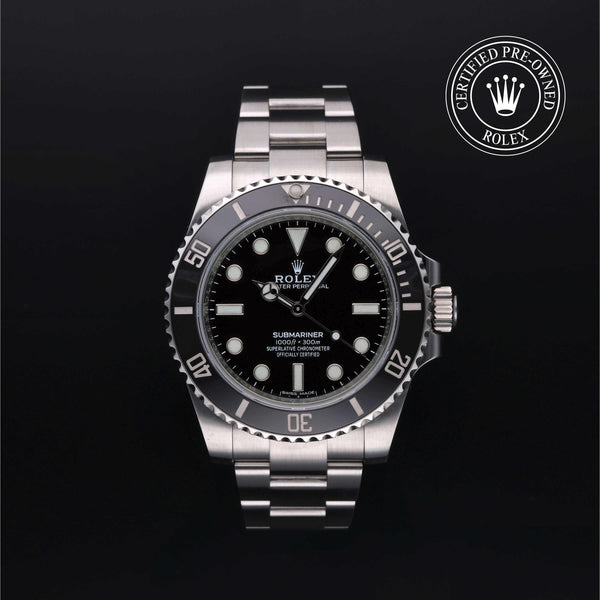 Rolex Certified Pre-owned Submariner M114060-0002 front on black background